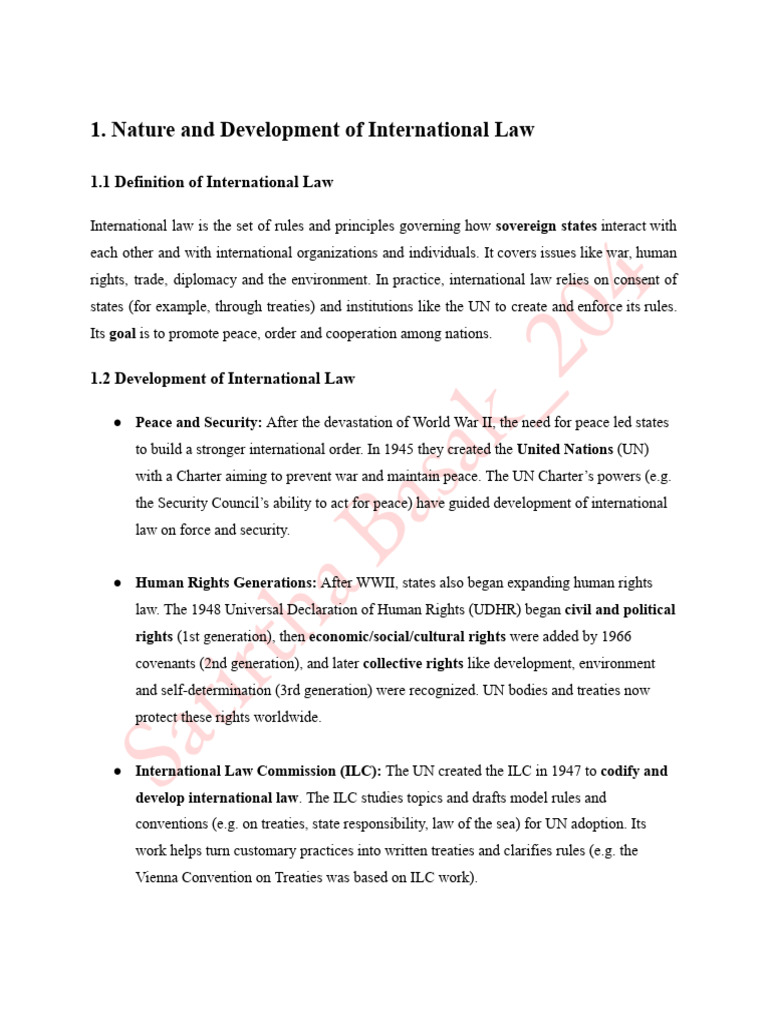 Goals and Evolution of International Law | PDF | International Law | Treaty