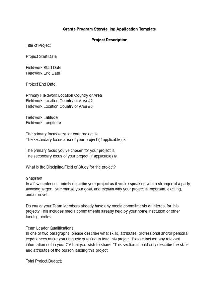 Grants Program Storytelling Template | PDF | Bribery | Office Of ...