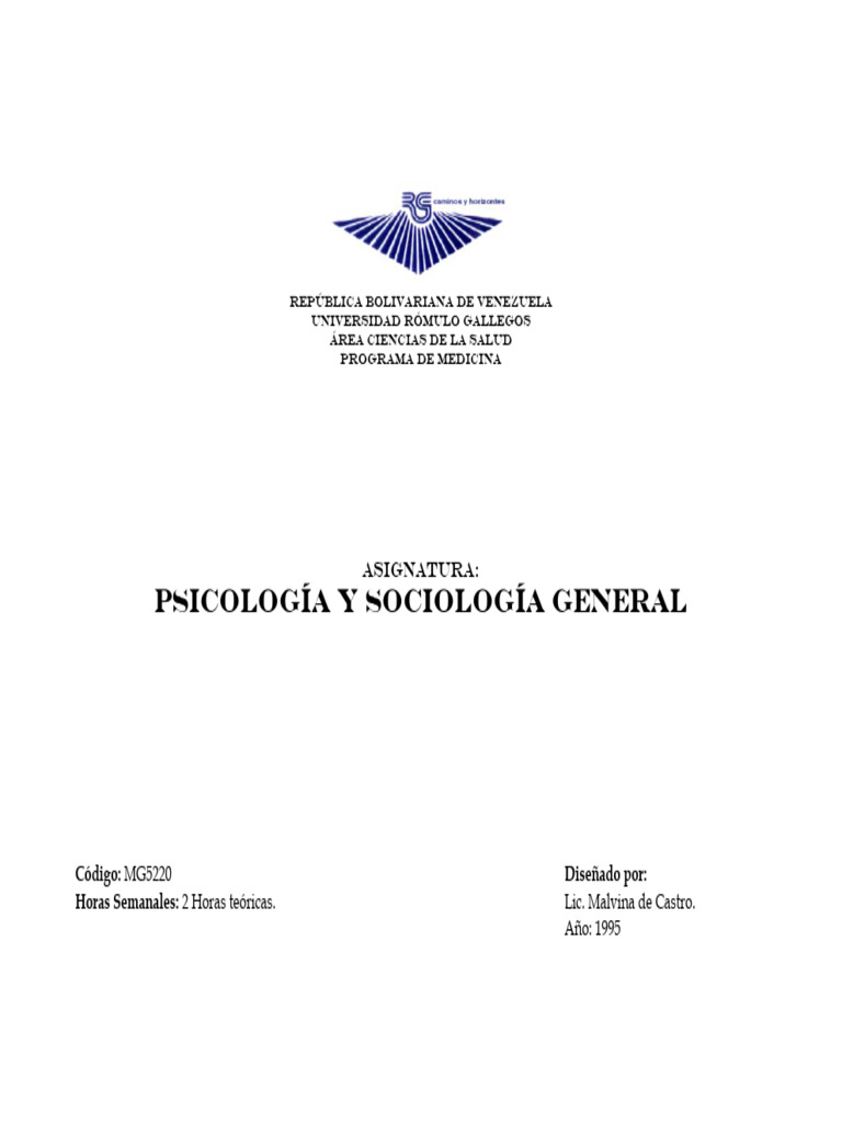 Piscol. y Sociología General | PDF | Sicología | Comportamiento