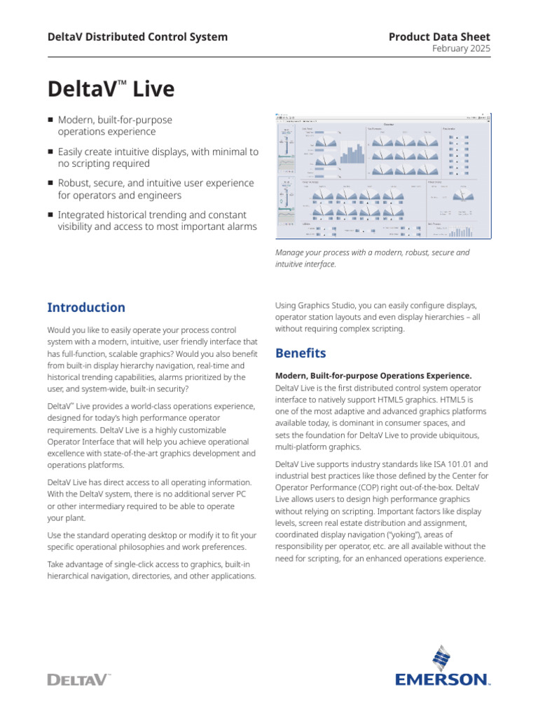DeltaV Live: Intuitive Control Interface | PDF | Subscription Business ...