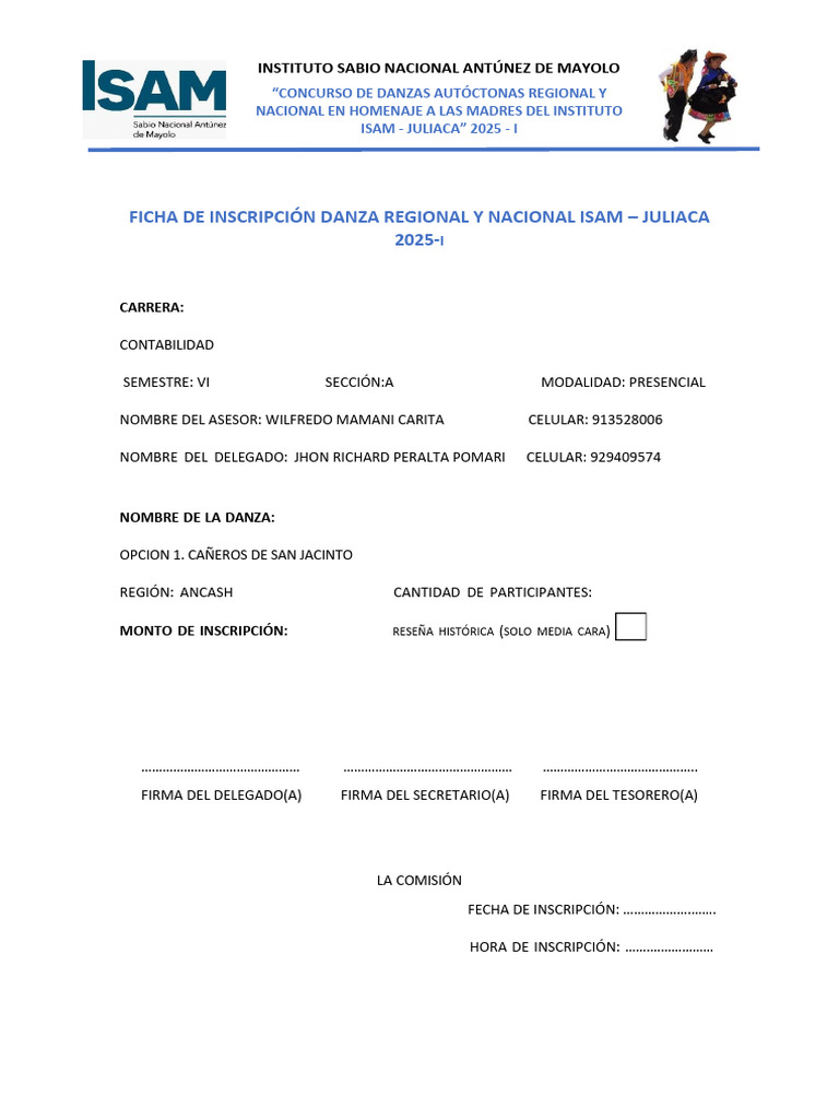 Bases Concurso de Danzas Isam 2025-I | PDF | Bailes