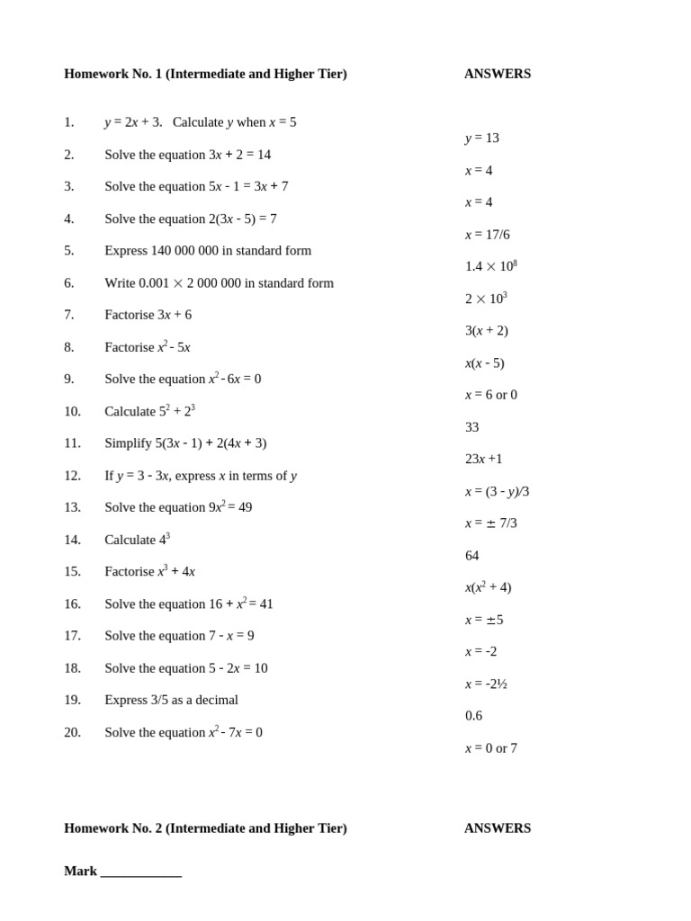 08 Quickies Homework Answers | PDF | Quartile | Factorization