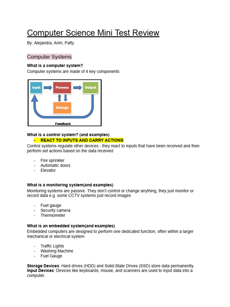 Computer Systems and CPU Overview | PDF | Computer Network | Central ...