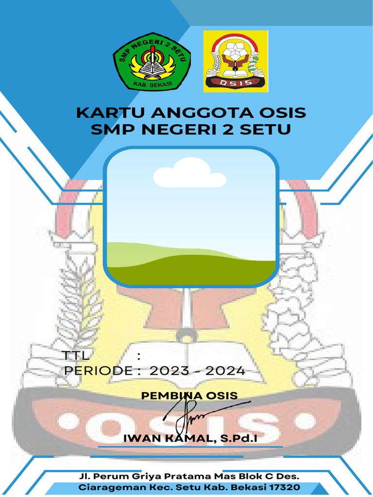Kartu Nama Anggota Osis SMP Dan Yang Lainya | PDF