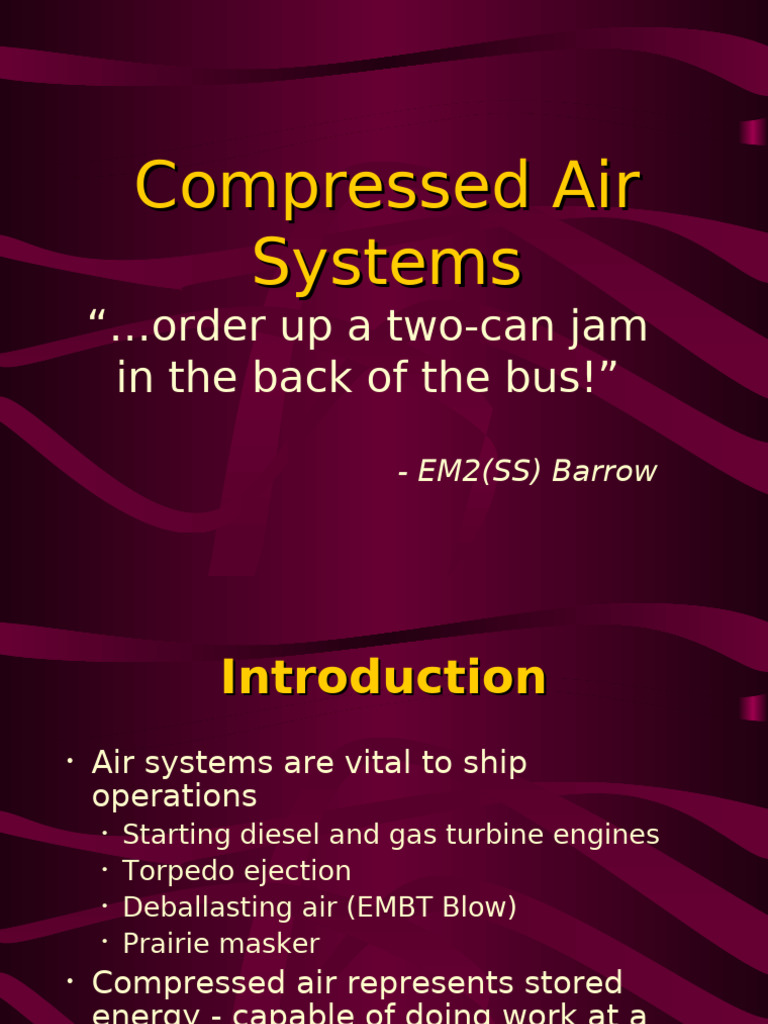 Compressed Air Systems Overview | PDF | Pump | Chemical Engineering