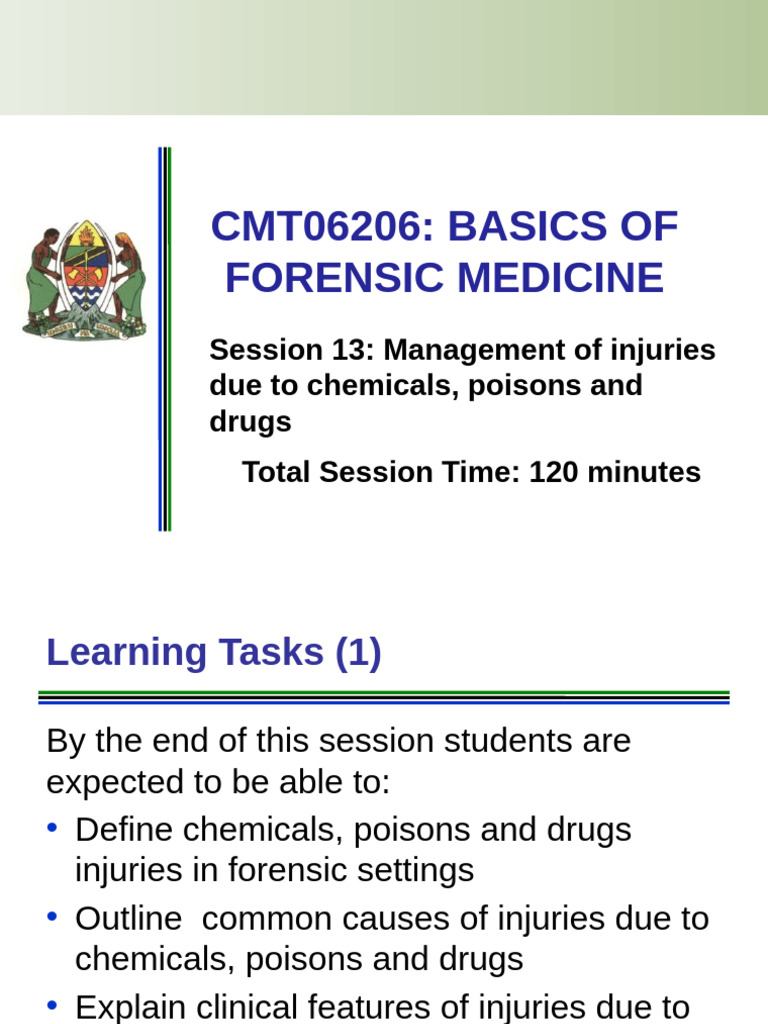 Forensic Management of Chemical Injuries | PDF | Poison | Clinical Medicine