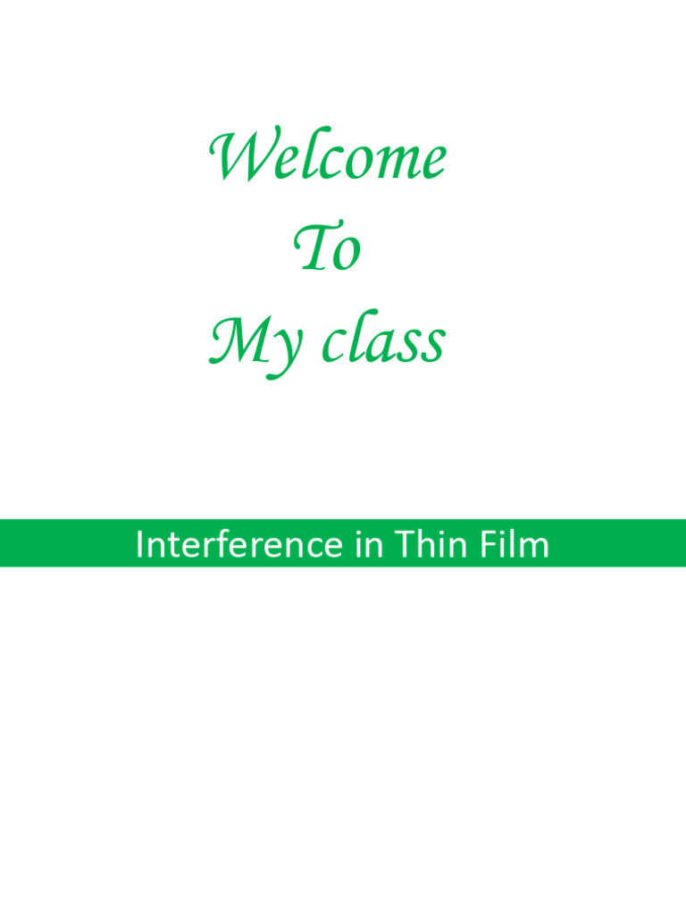 EEE Lecture 9 Interference | PDF