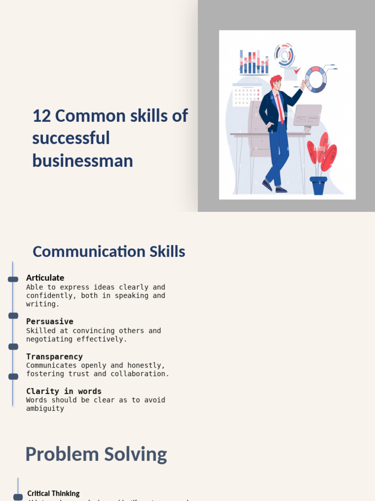 12 Essential Skills for Successful Businessmen | PDF | Business | Cognition