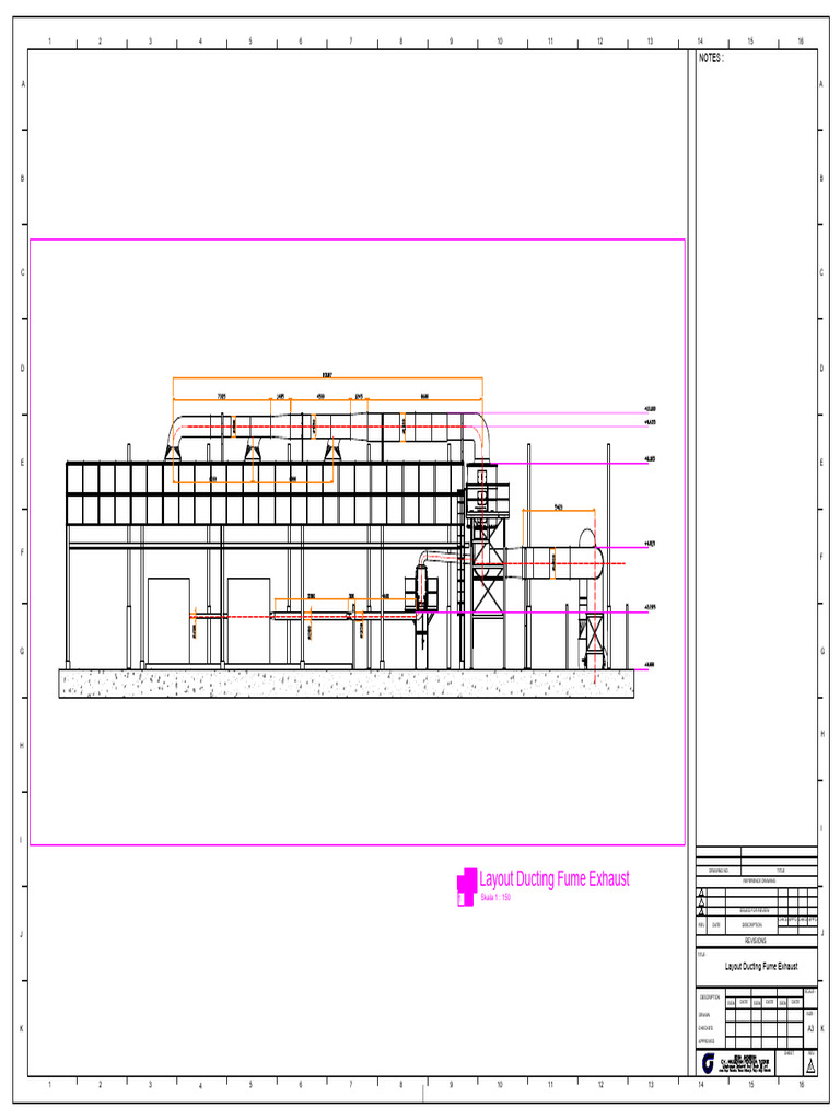 Layout Ducting Fume Exhaust REV - A3 - Landscape (Depan) | PDF
