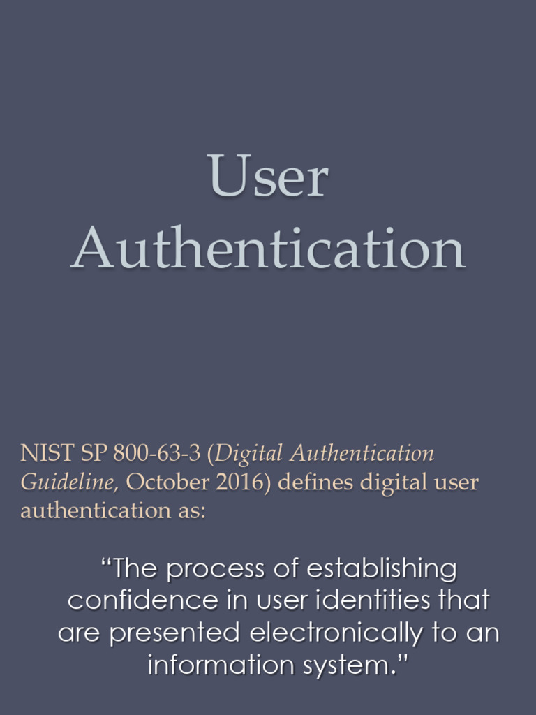 User Authentication Guidelines and Risks | PDF | Password | Firewall ...