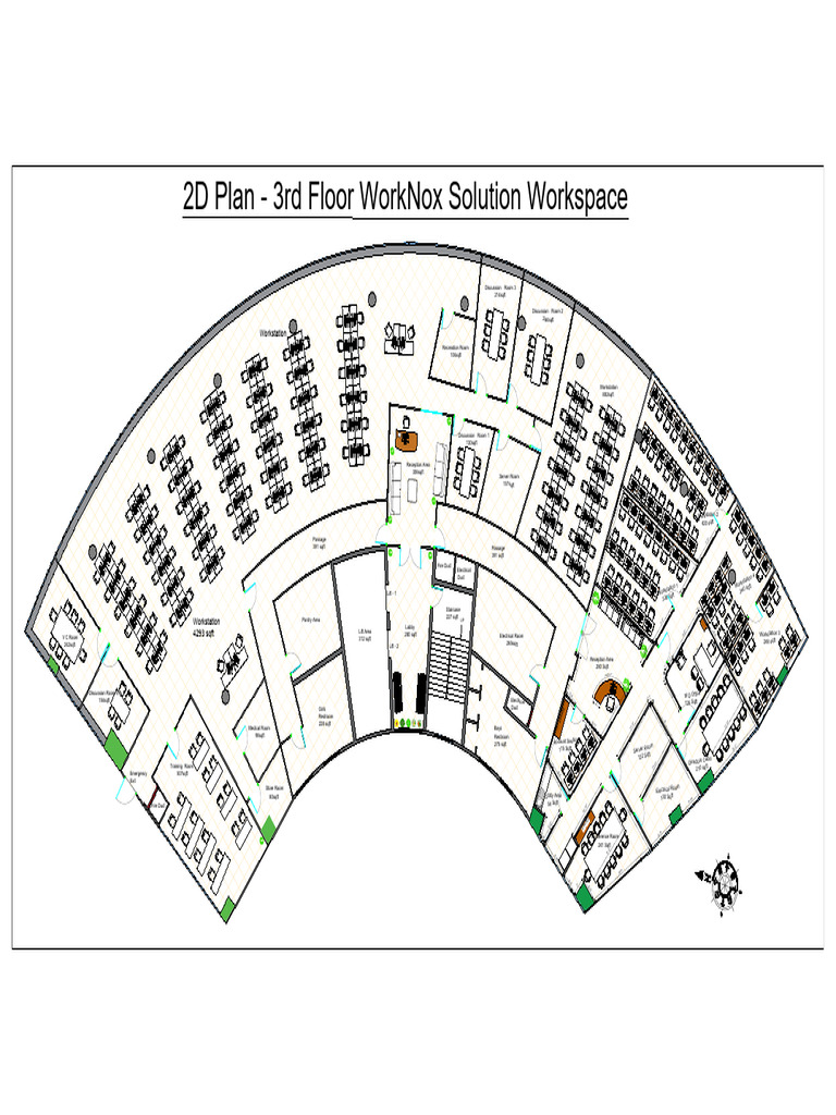 3rd Floor Workspace Layout Plan | PDF | Room