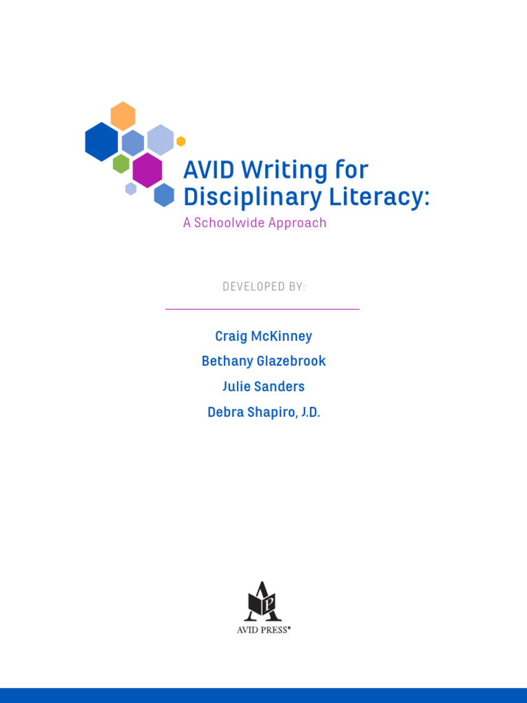 AVID Writing for Disciplinary Literacy | PDF | Mentorship | Learning
