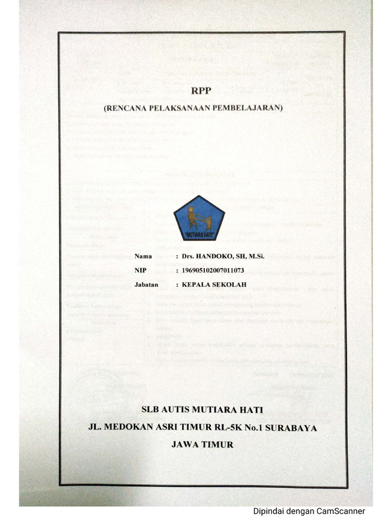 RPP SLB Makhluk Hidup Dan Benda Tak Hidup | PDF