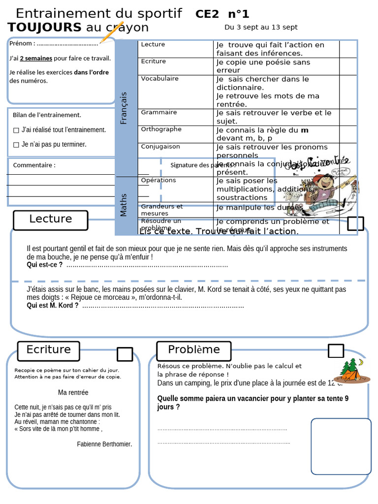 Entraînement CE2 : Exercices et Activités | PDF | Grammaire | Linguistique