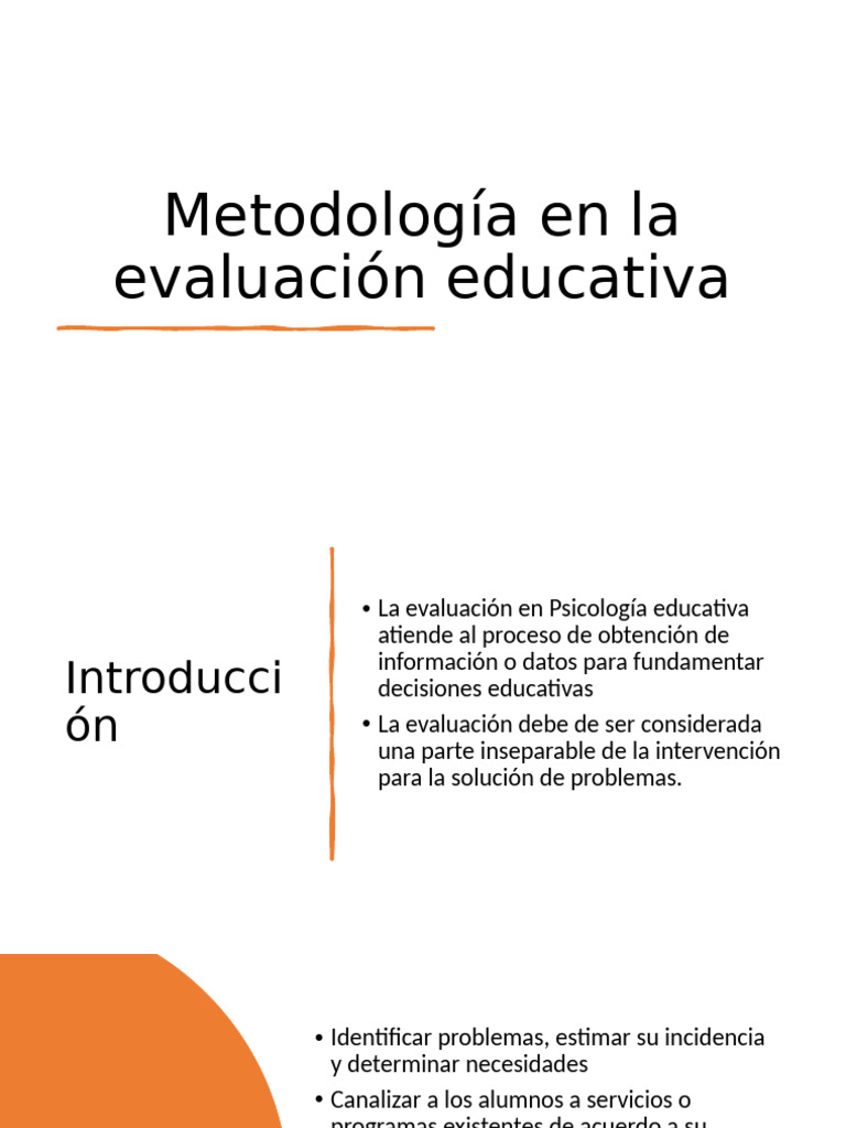Metodologia en La Evaluacion Educativa | PDF | Evaluación | Educación ...
