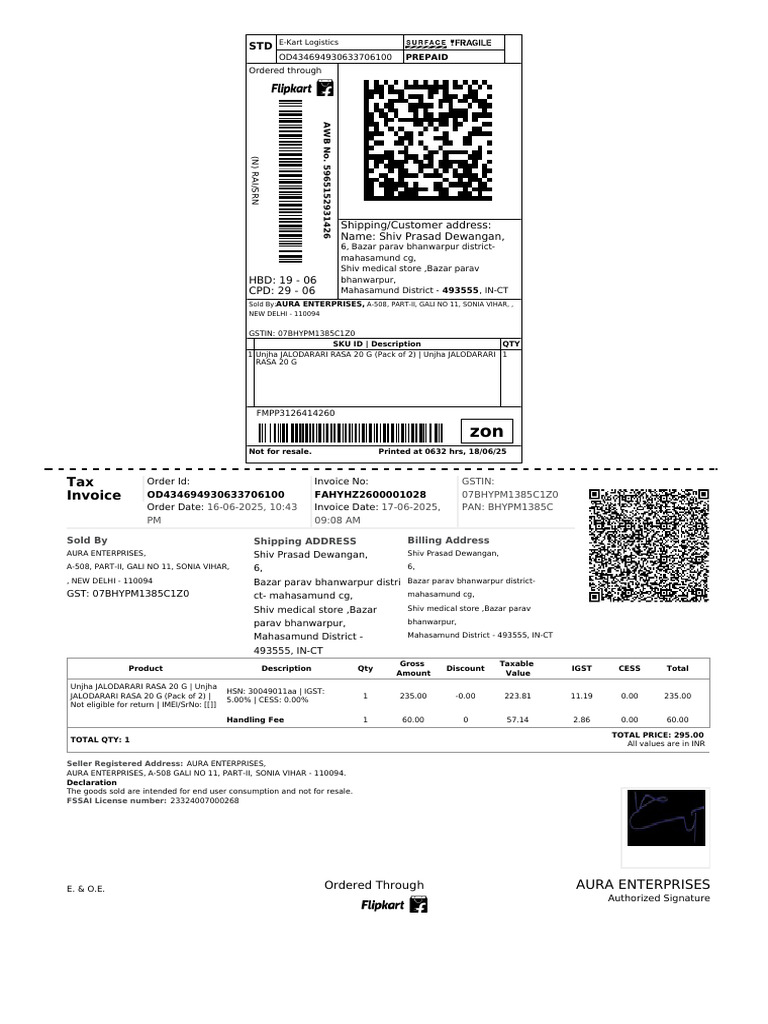 Order 1750208559872 | PDF | Trade | Sales