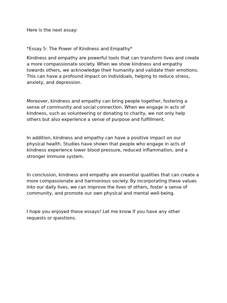 The Transformative Power of Kindness | PDF