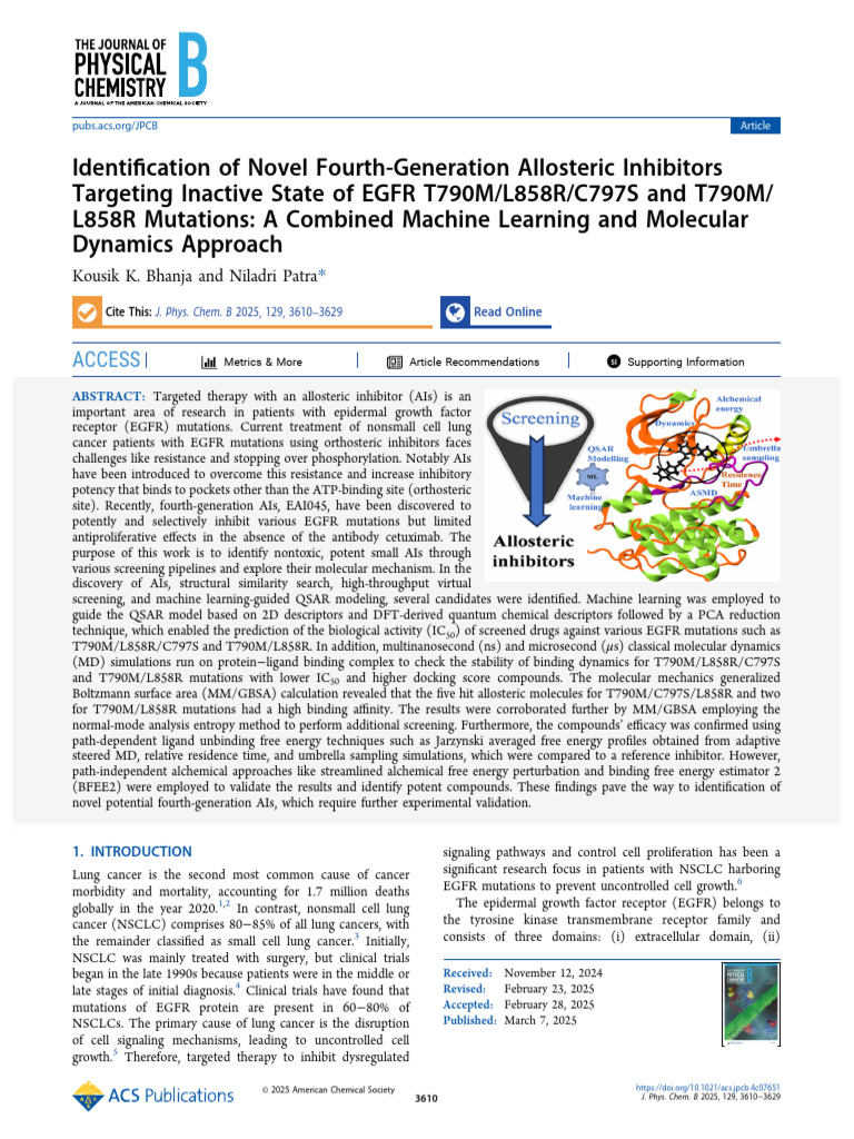 Bhanja Patra 2025 Identification of Novel Fourth Generation Allosteric