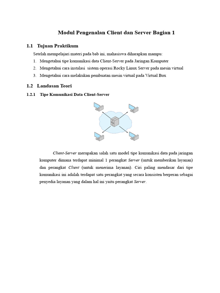 Modul 11 Client Dan Server Bagian 1 Pdf