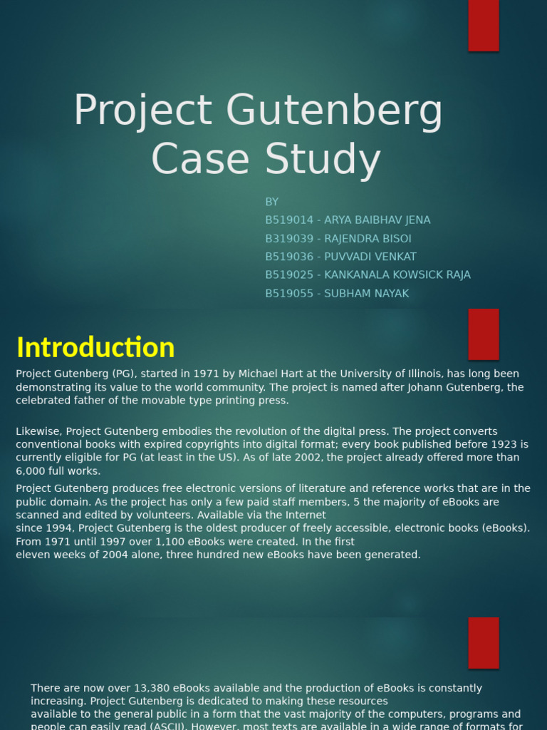 Project Gutenberg: Free eBook Access | PDF | Project Gutenberg | Books