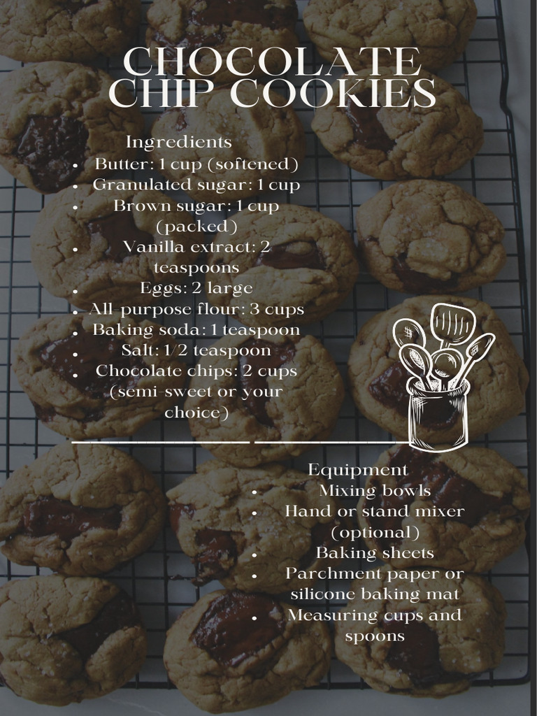 Chocolate Chip Cookies Recipe | PDF | Baking | Teaspoon