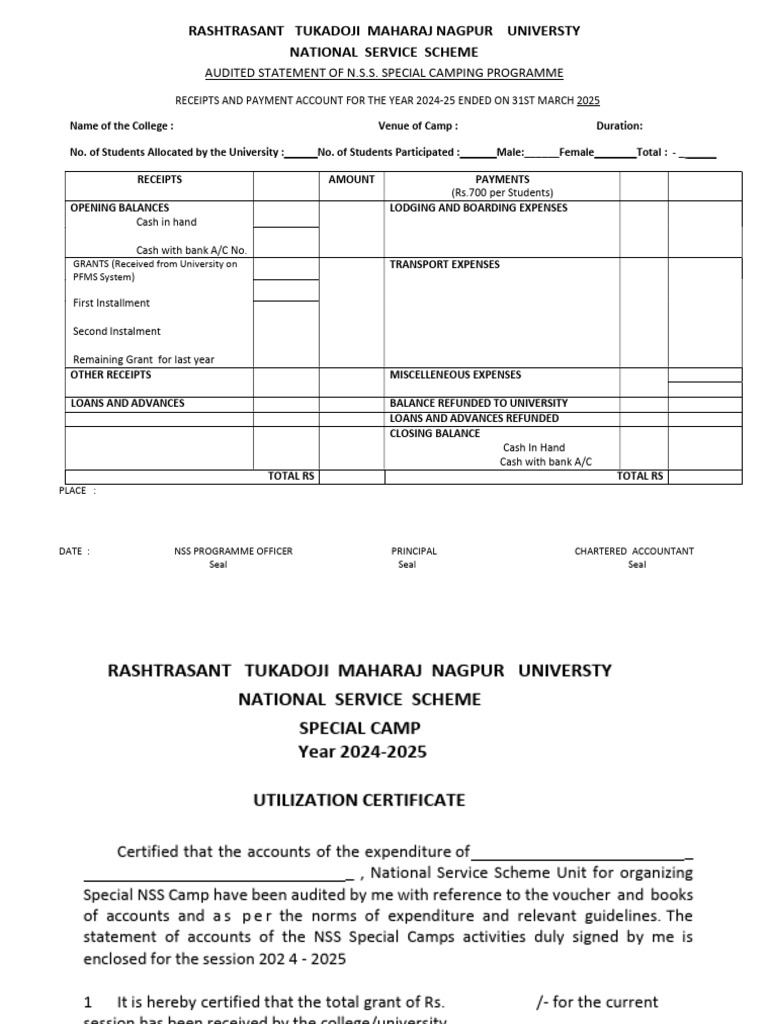 NSS Audit Report 2024-25 | PDF | Expense | Business