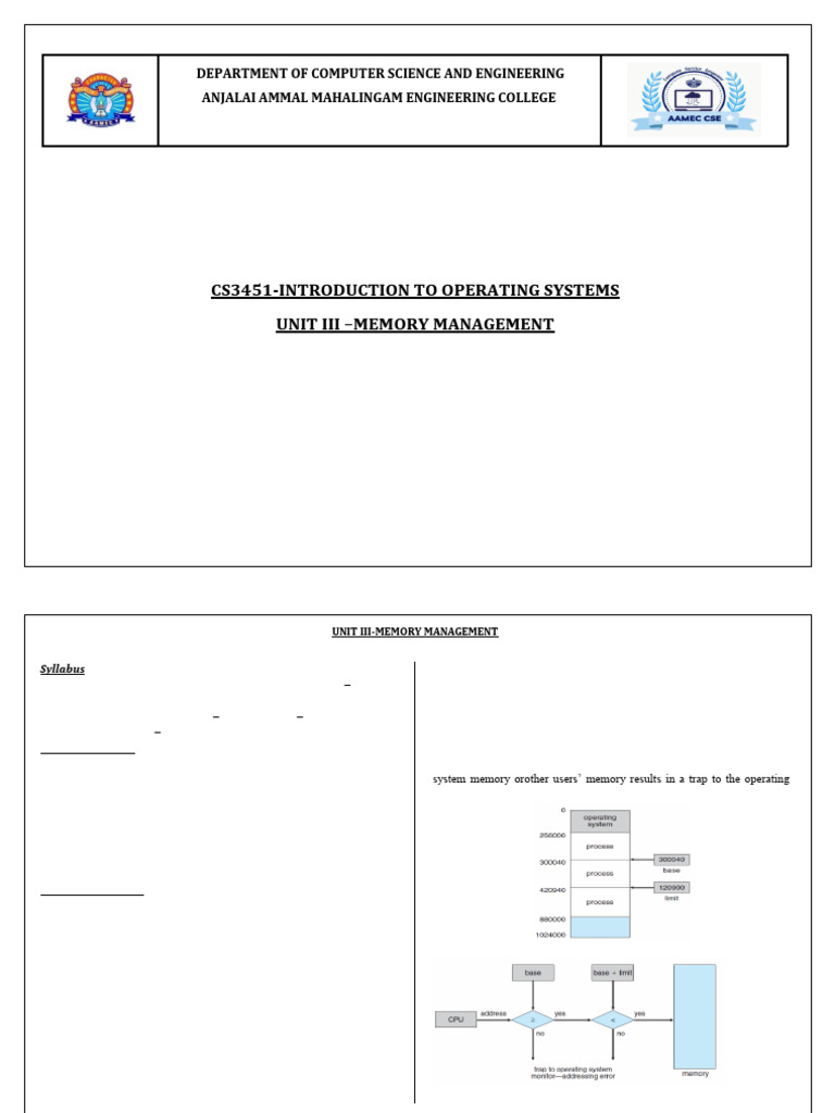 Memory Management in Operating Systems | PDF | Computer Data Storage ...
