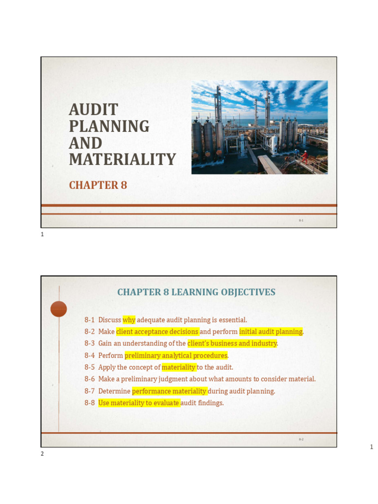Audit Planning and Materiality Overview | PDF | Audit | Business