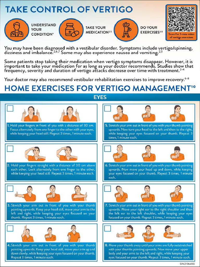 Home Exercises For Vertigo | PDF