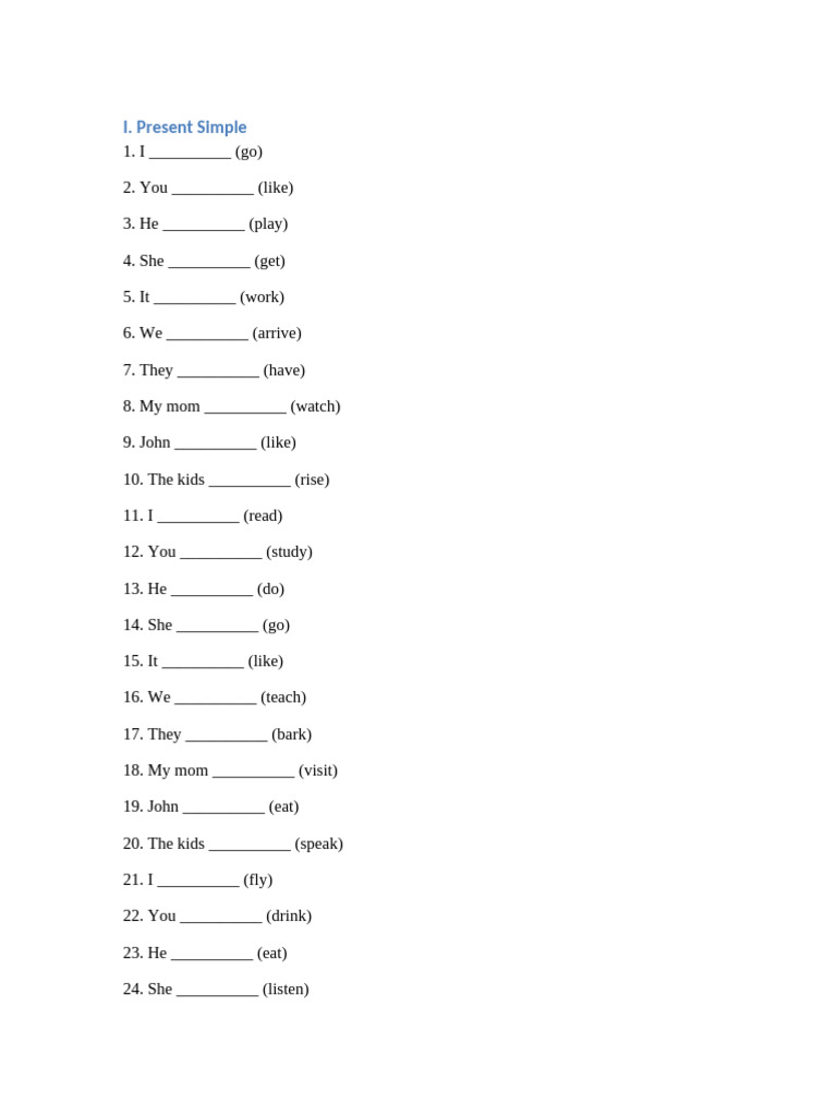 English Verb Tenses Practice Exercises | PDF | Chess | Chess Openings