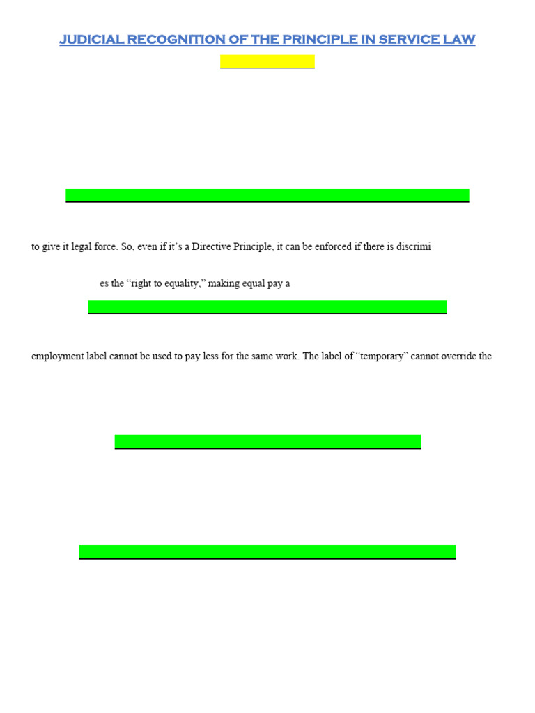 Equal Pay for Equal Work in India | PDF | Equal Pay For Equal Work ...