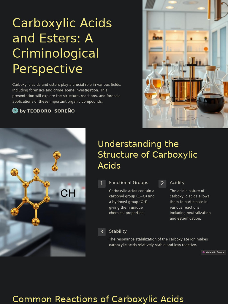 Carboxylic Acids and Esters A Criminological Perspective | PDF | Ester ...