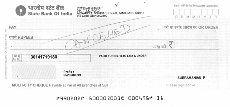 Cheque | PDF