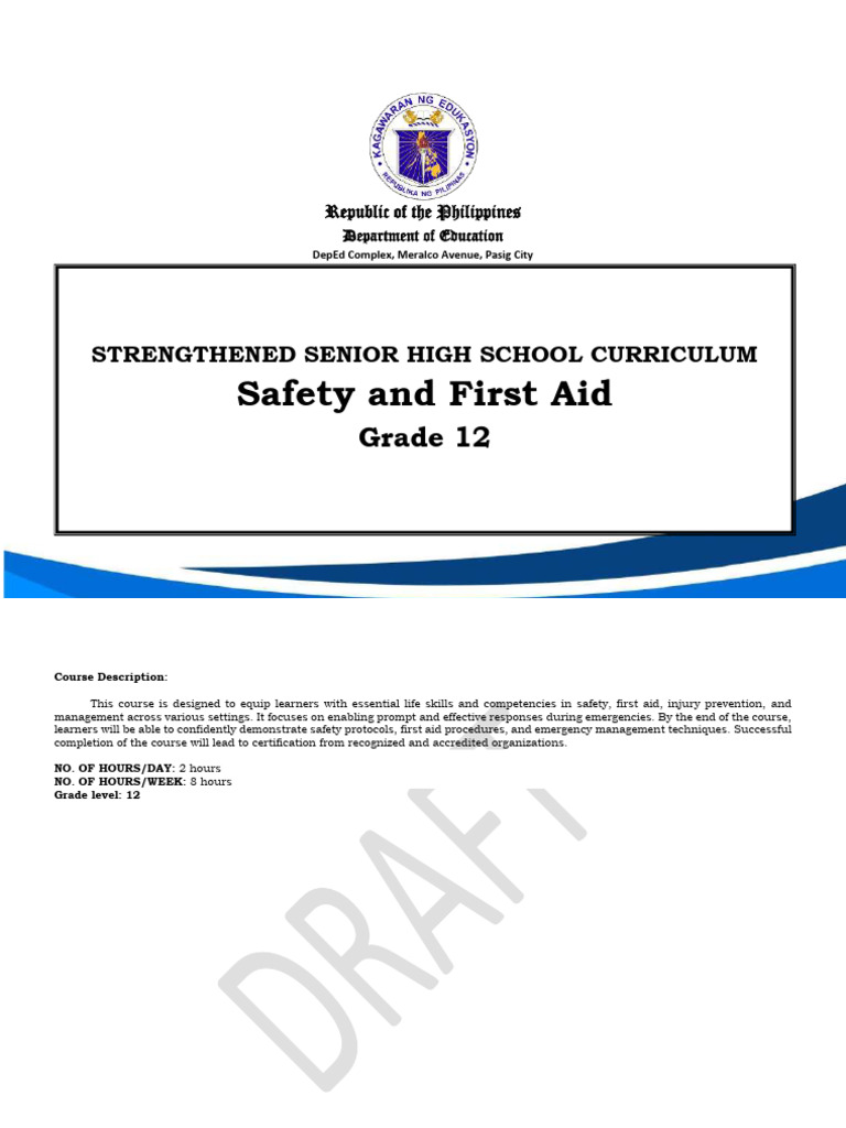 Safety and First Aid | PDF | Cardiopulmonary Resuscitation | First Aid