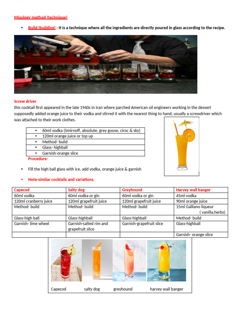 Mixology Techniques and Cocktail Recipes | PDF | Martini (Cocktail ...