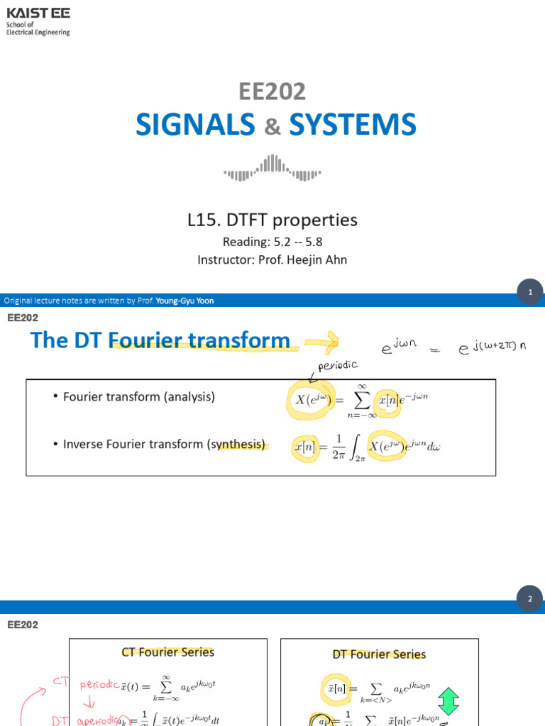 Properties of DTFT Explained | PDF | Fourier Transform | Mathematical ...