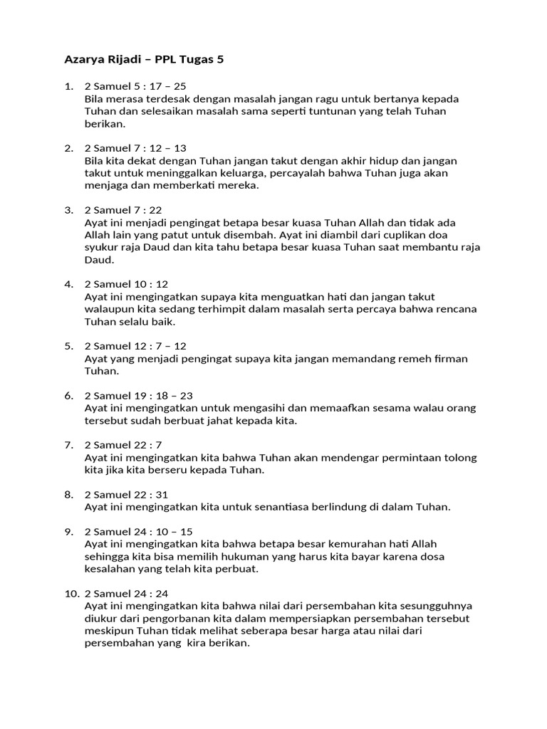 Azarya Rijadi - Tugas PPL 5 | PDF