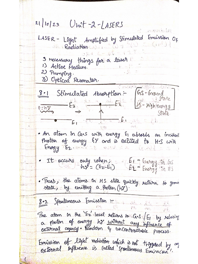 Lasers and Optical Fibres | PDF