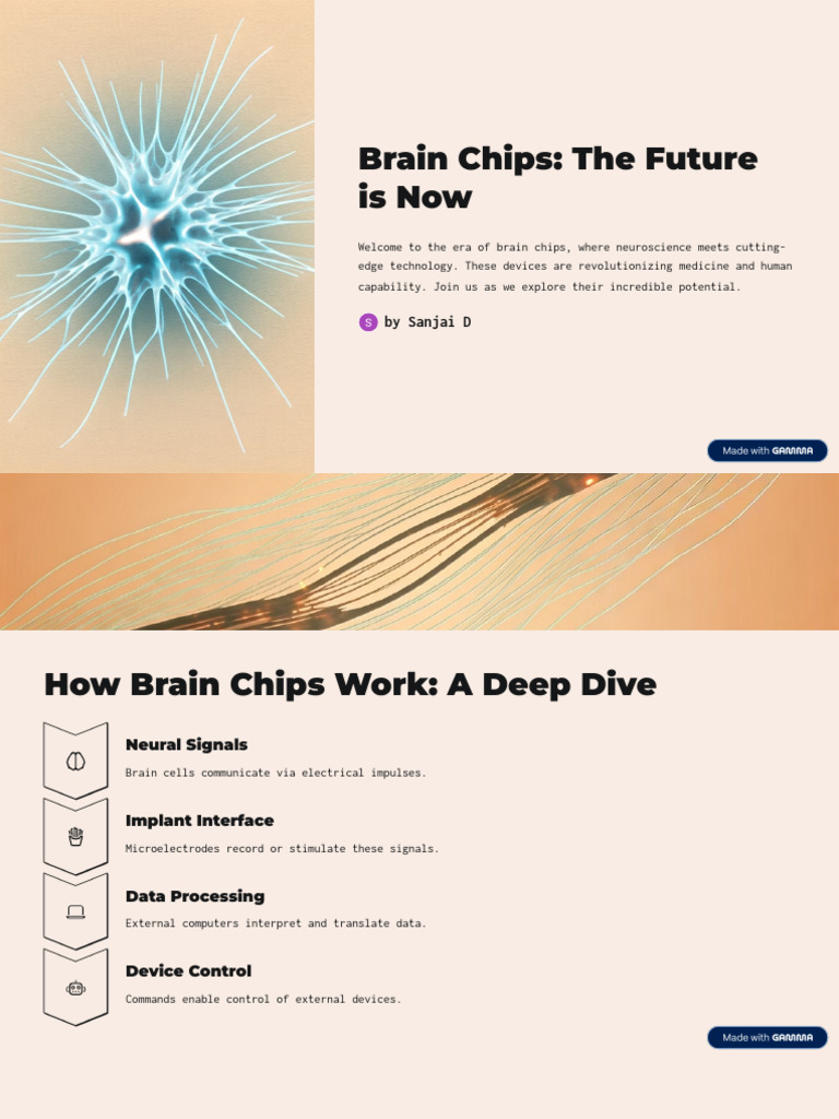 Brain Chips: Revolutionizing Medicine & Tech | PDF