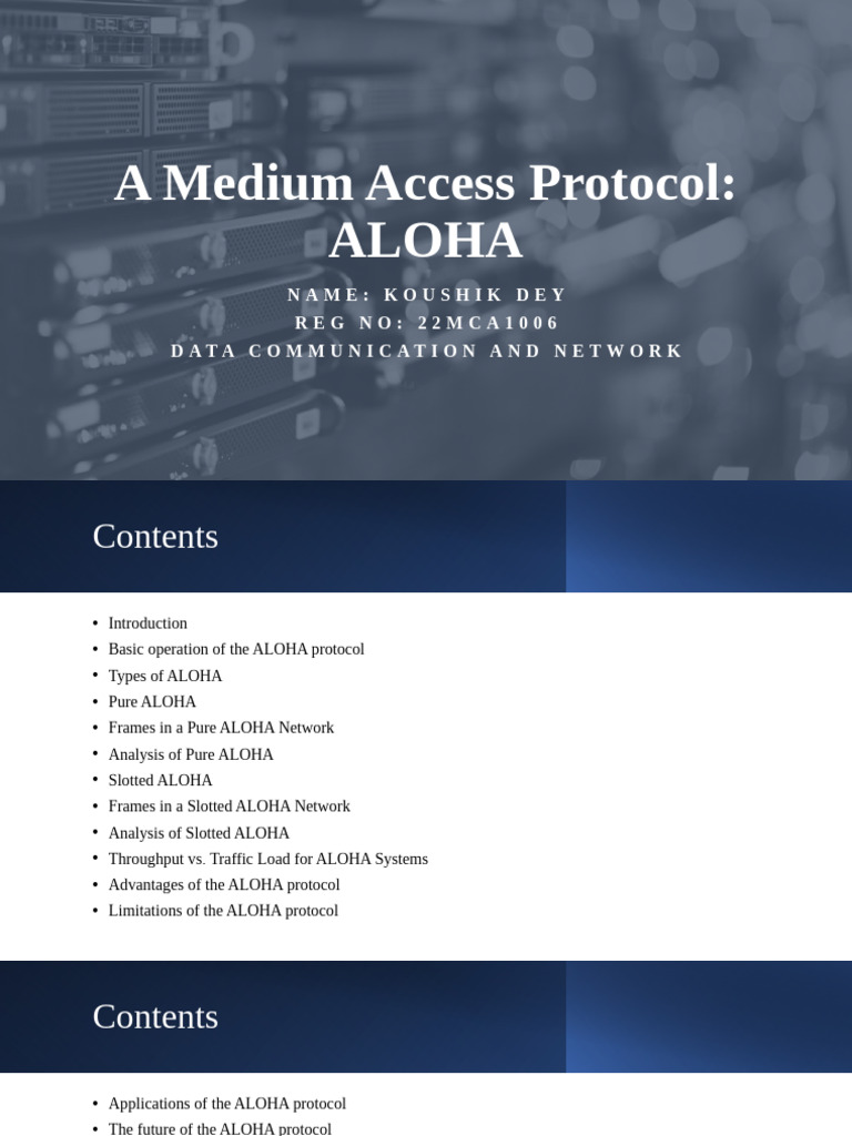 A Medium Access Protocol ALOHA | PDF | Computer Network | Data Transmission