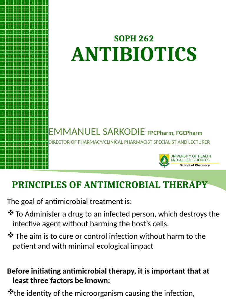 Principles of Antimicrobial Therapy | PDF | Penicillin | Antimicrobial