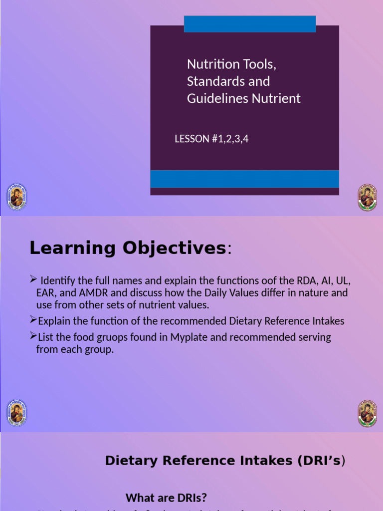 Understanding Dietary Reference Intakes | PDF | Nutrients | Nutrition
