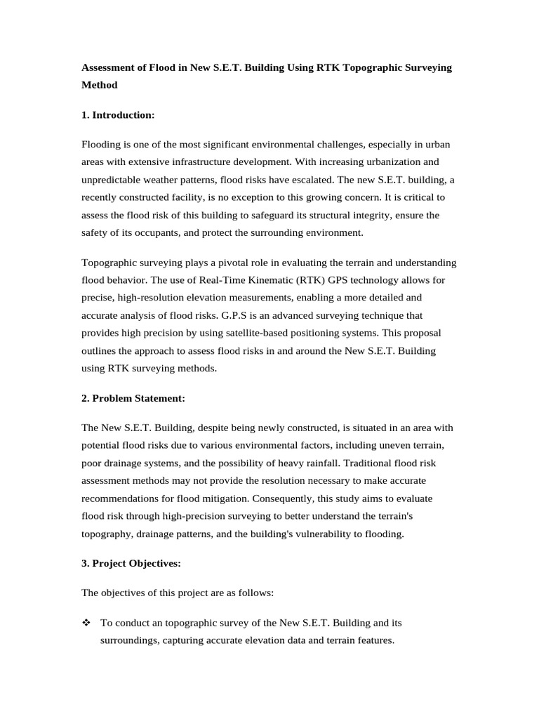Flood Risk Assessment for New S.E.T. Building | PDF | Topography ...