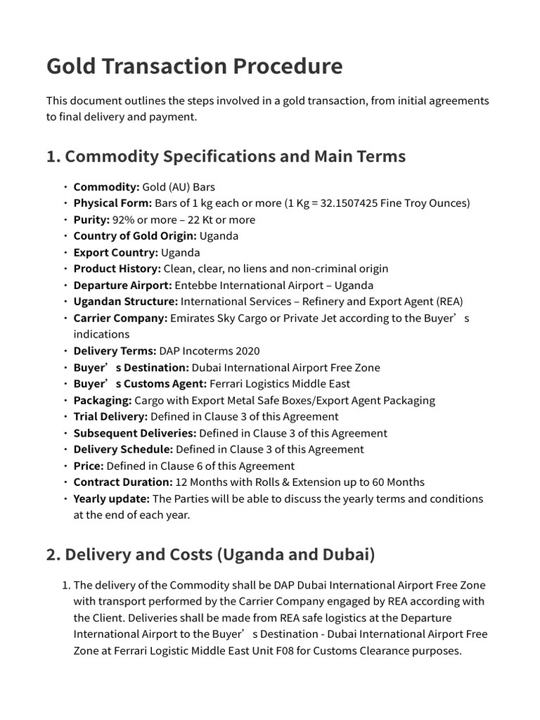 Full Gold Procedure | PDF | Pro Forma | Invoice