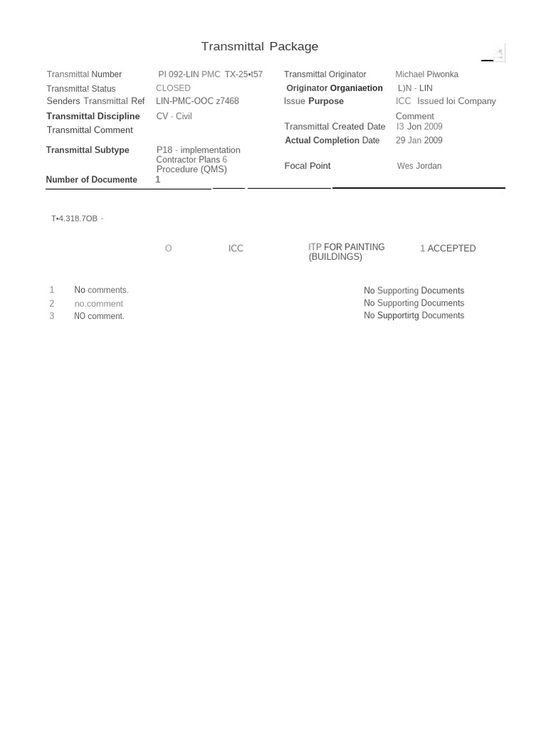 ITP for Painting (Buildings) Document | PDF