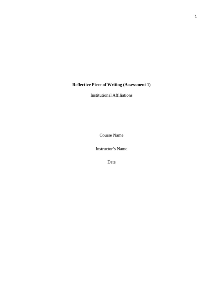Reflective Piece of Writing Draft 2 | PDF | Communication | Social ...