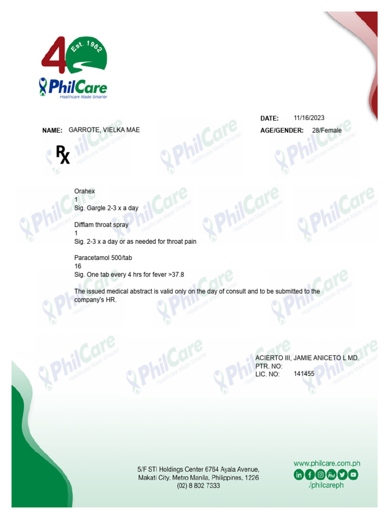Prescription 983103 | PDF