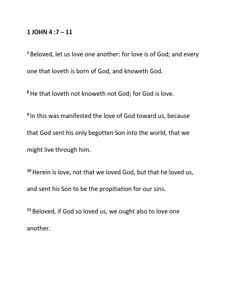 Understanding God's Love in 1 John 4 | PDF