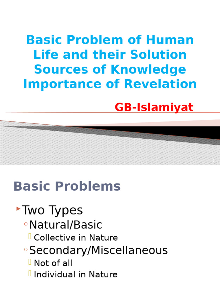 Solutions to Human Life's Problems | PDF | Knowledge | Revelation