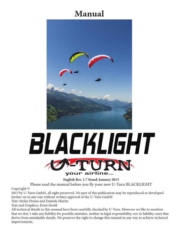 Blacklight Manual Rev1.7 | PDF | Glider (Sailplane) | Aerospace